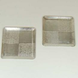 角皿　市松はぎ2客セット